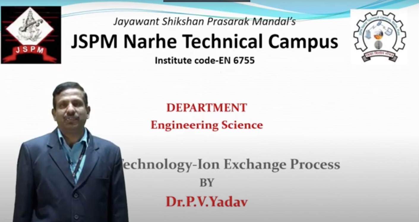 Engineering Chemistry Lecture on Ion Exchange by Dr. P.V.Yadav